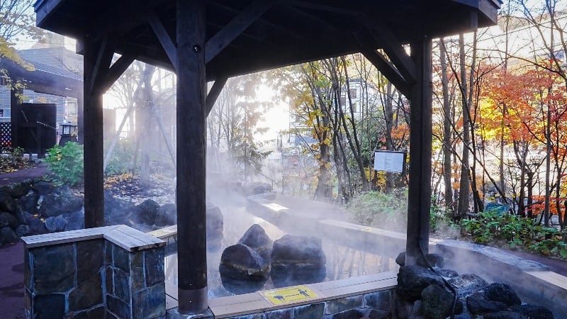 Footbath (Taro-no-yu) at Jozankei Onsen