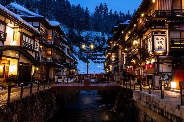Ginzan Onsen in Winter
