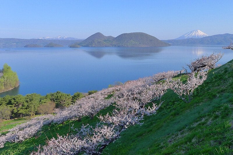 Lake Toya in spring