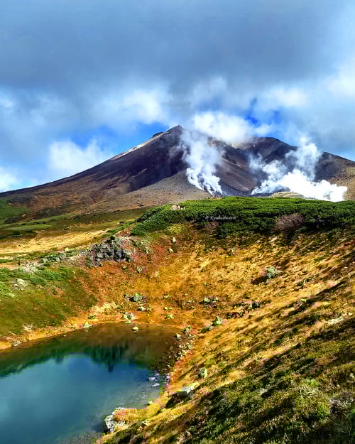 Asahidake, the tallest mountain in Hokkaido.