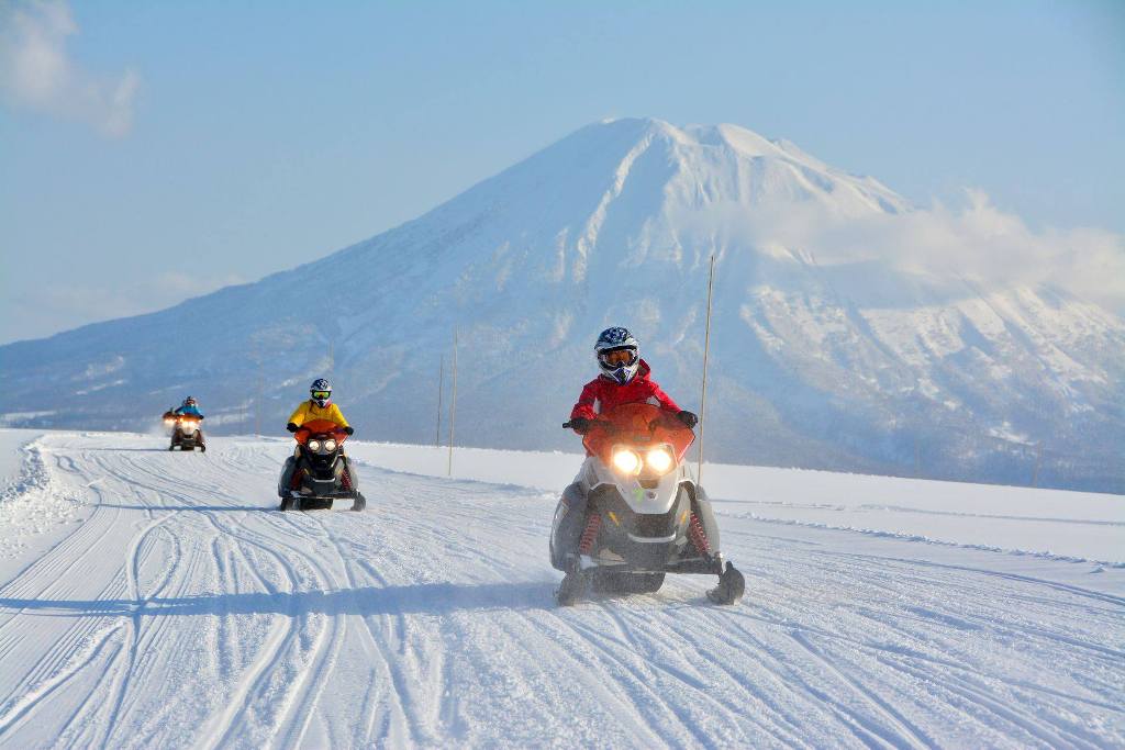Snowmobiling in Niseko